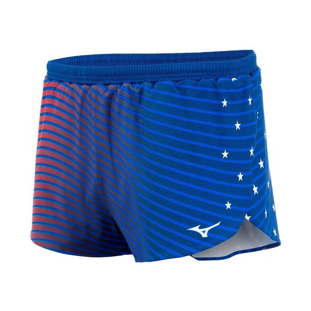 Mizuno Men's 2" Patriotic Running Shorts Navy (421874-LHK)